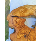 Large Olive Wood Slab 200+ Years | Live Edge Wood Slice 50x34cm for Epoxy.