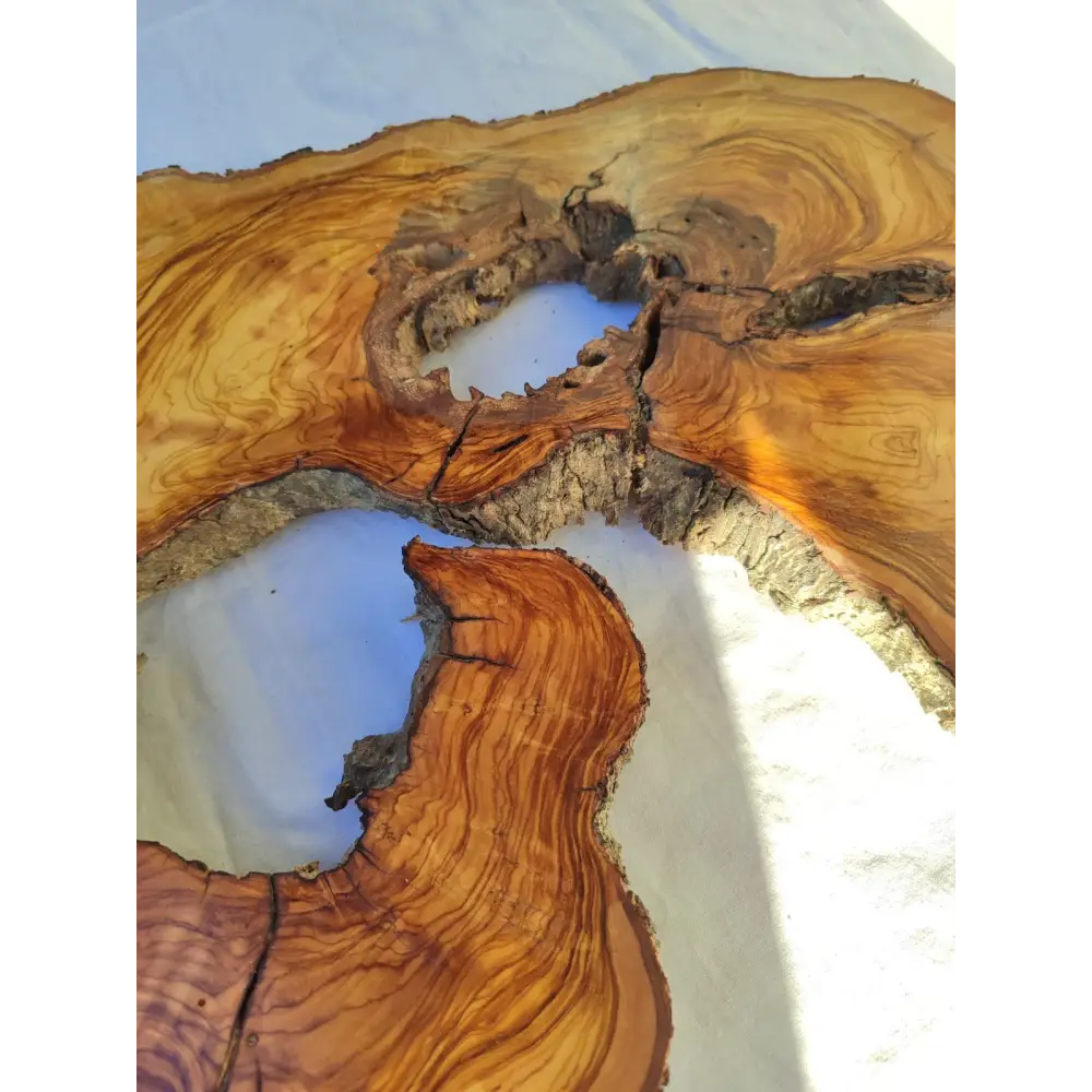 Large Olive Wood Slab 200+ Years | Live Edge Wood Slice 50x34cm for Epoxy.
