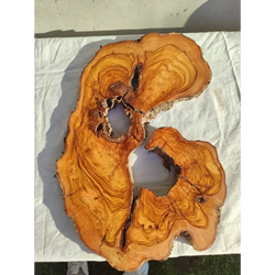 Large Olive Wood Slab 200+ Years | Live Edge Wood Slice 50x34cm for Epoxy.