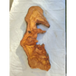Long Olive Wood Slab | Live Edge Wood Slice for Sculptural Wall Art & Decor.