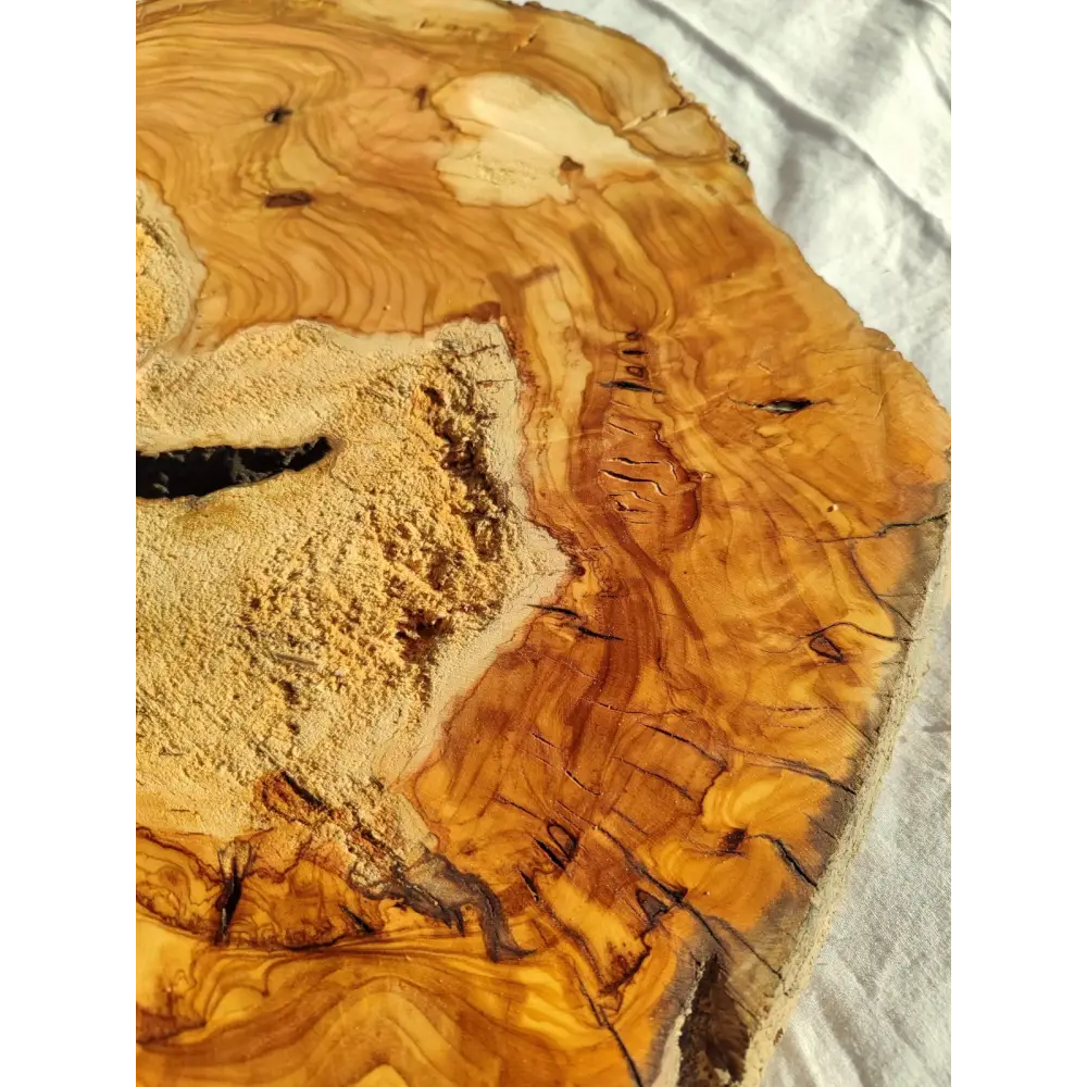 Natural Olive Wood Slab | Live Edge Olive Wood Slice for Craft, Woodworking.