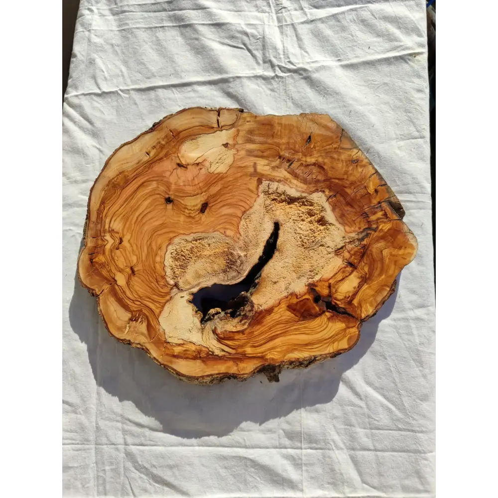 Natural Olive Wood Slab | Live Edge Olive Wood Slice for Craft, Woodworking.
