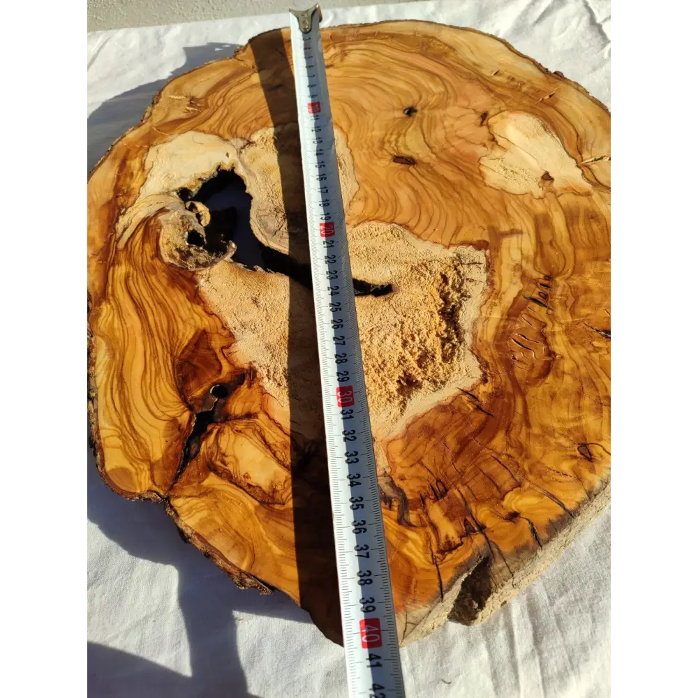 Natural Olive Wood Slab | Live Edge Olive Wood Slice for Craft, Woodworking.