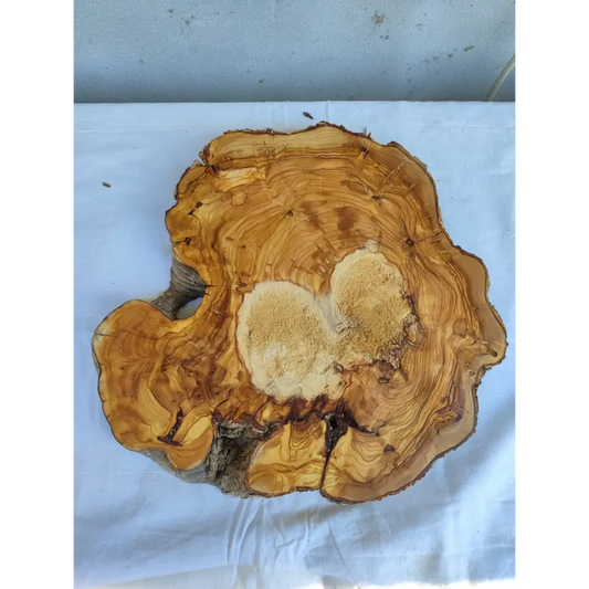 Olive Wood Slab with Natural Center | 200+ Year Old Live Edge Wood.
