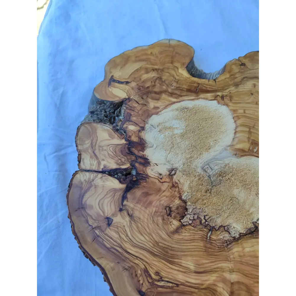 Olive Wood Slab with Natural Center | 200+ Year Old Live Edge Wood.