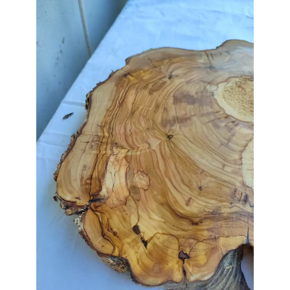 Olive Wood Slab with Natural Center | 200+ Year Old Live Edge Wood.