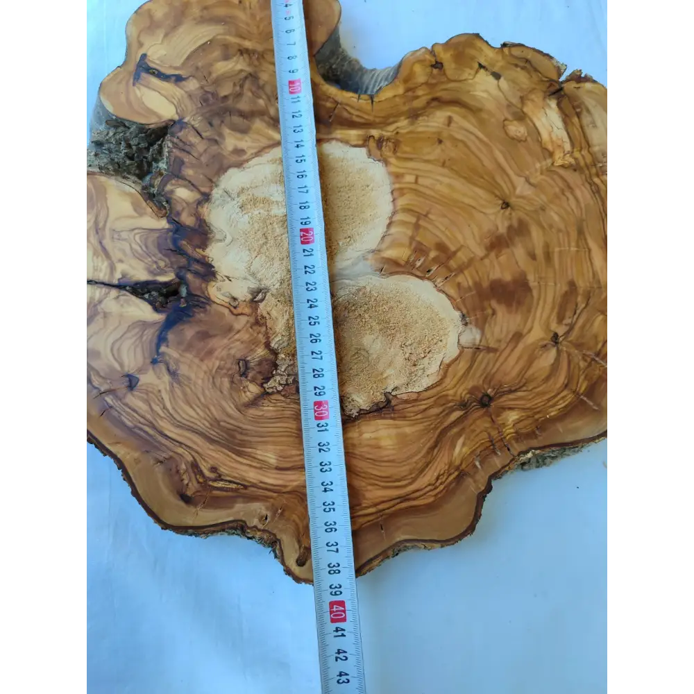 Olive Wood Slab with Natural Center | 200+ Year Old Live Edge Wood.