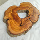 Premium Rare Olive Wood Live Edge Slab – Unique Grain Sustainable Luxury 27x38x3 cm - Olive Generic
