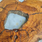 Premium Rare Olive Wood Live Edge Slab – Unique Grain Sustainable Luxury 27x38x3 cm - Olive Generic