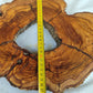 Premium Rare Olive Wood Live Edge Slab – Unique Grain Sustainable Luxury 27x38x3 cm - Olive Generic