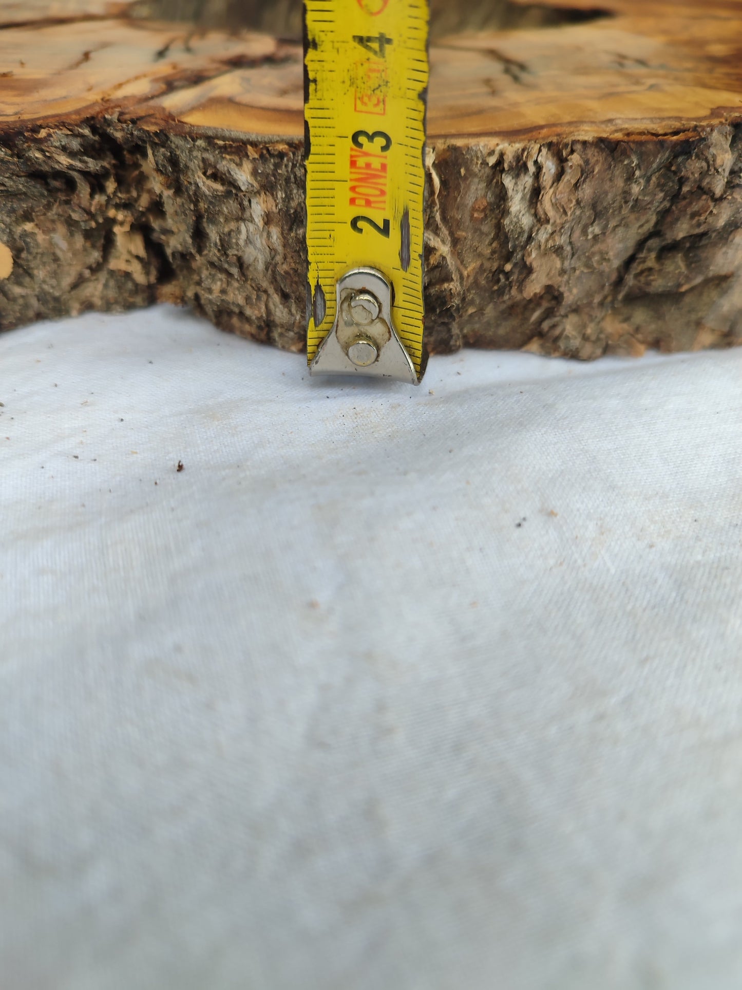 Premium Rare Olive Wood Live Edge Slab – Unique Grain Sustainable Luxury 27x38x3 cm - Olive Generic