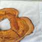 Premium Rare Olive Wood Live Edge Slab – Unique Grain Sustainable Luxury 27x38x3 cm - Olive Generic