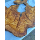 Rare Huge Live Edge Olive Wood Burl Slab 48x52cm - Premium Dry Exotic Lumber for Epoxy Resin Art, Guitar Body & Luxury Coffee Table DIY.