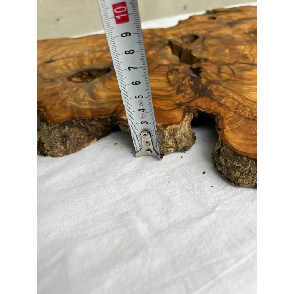 Rare Live Edge Olive Wood Slab 38x61cm - Premium Dry Luthier Lumber for Epoxy Resin Art, Coffee Tables & Unique Guitar Bodies.