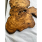 Rare Live Edge Olive Wood Slab (44x64cm) - Super Dry Epoxy Resin Lumber for Coffee Table, Clock & Guitar Body - Unique Natural Grain Art.
