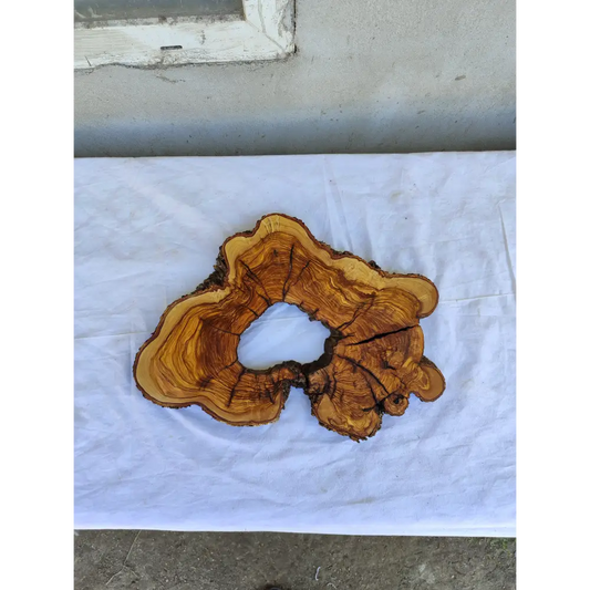 Rare Olive Wood Live Edge Slab 28x40cm | Exotic Epoxy Resin & Luthier Wood | Super Dry 3% Moisture | Sustainable Luxury