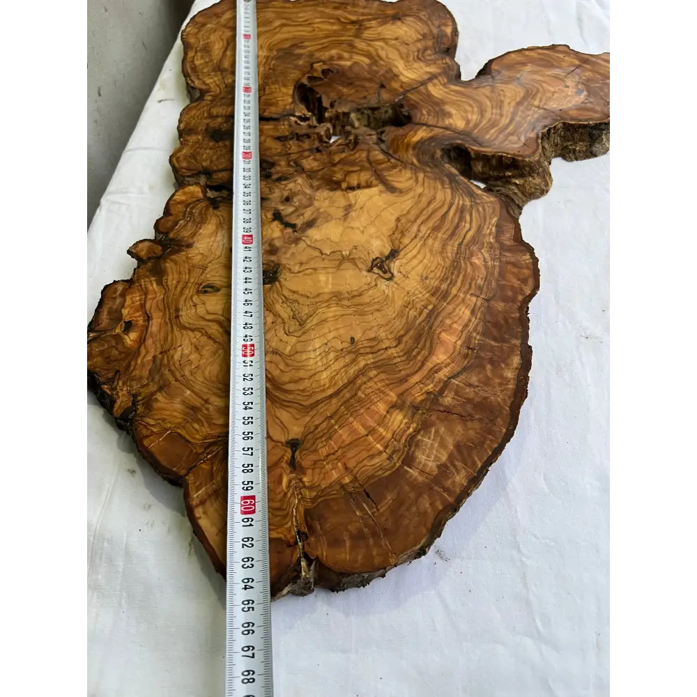 Rare Olive Wood Slab 42x65cm | Live Edge for Epoxy Resin & Wall Art | Unique Grain Sustainable Luxury | Super Dry DIY Craft Wood.