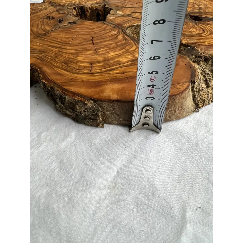 Rare Olive Wood Slab 53x30cm Live Edge for Epoxy Resin Art, Luxury Coffee Table & Clock Making | Super Dry 3% Moisture Unique Grain DIY.