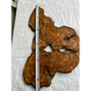 Rare Olive Wood Slab 53x30cm Live Edge for Epoxy Resin Art, Luxury Coffee Table & Clock Making | Super Dry 3% Moisture Unique Grain DIY.