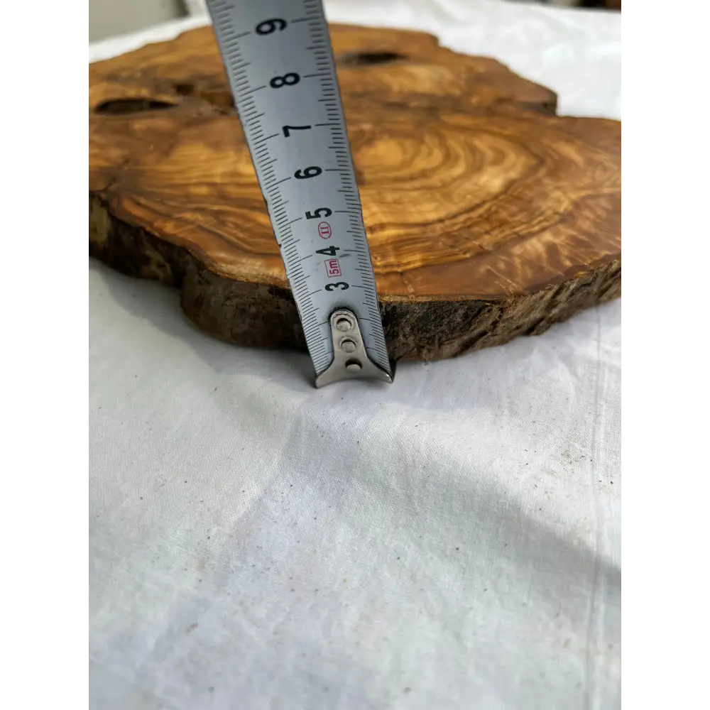 Rare Olive Wood Slab Live Edge 37x60cm | Unique Grain for Epoxy Resin & Coffee Table | Premium Luthier Wood | Sustainable Luxury Art.