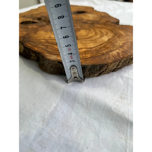 Rare Olive Wood Slab Live Edge 37x60cm | Unique Grain for Epoxy Resin & Coffee Table | Premium Luthier Wood | Sustainable Luxury Art.