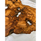Rare Olive Wood Slab Live Edge 37x60cm | Unique Grain for Epoxy Resin & Coffee Table | Premium Luthier Wood | Sustainable Luxury Art.