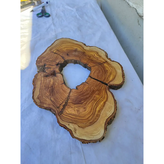 Rare Olive Wood Slab Live Edge | Unique Grain Luthier & Epoxy Board | Sustainable Luxury 26x38cm - Olive Generic