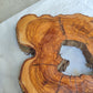 Rare Olive Wood Slab – Live Edge Unique Grain Sustainable Luxury – 27x40x3 cm - Olive Generic