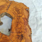 Rare Olive Wood Slab – Live Edge Unique Grain Sustainable Luxury – 27x40x3 cm - Olive Generic