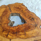 Rare Olive Wood Slab – Live Edge Unique Grain Sustainable Luxury – 27x40x3 cm - Olive Generic