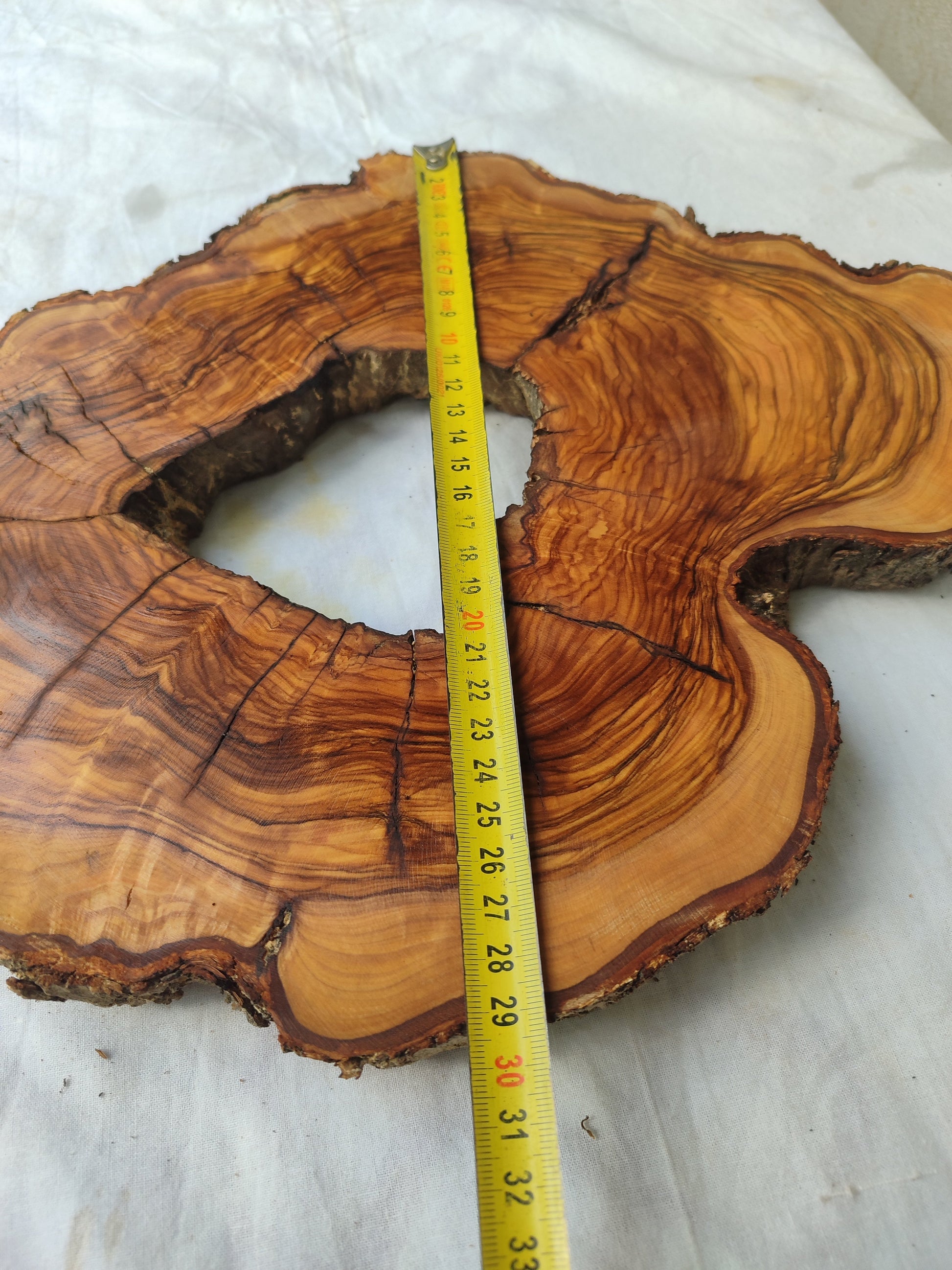 Rare Olive Wood Slab – Live Edge Unique Grain Sustainable Luxury for Epoxy Coffee Table & Guitar - Olive Generic