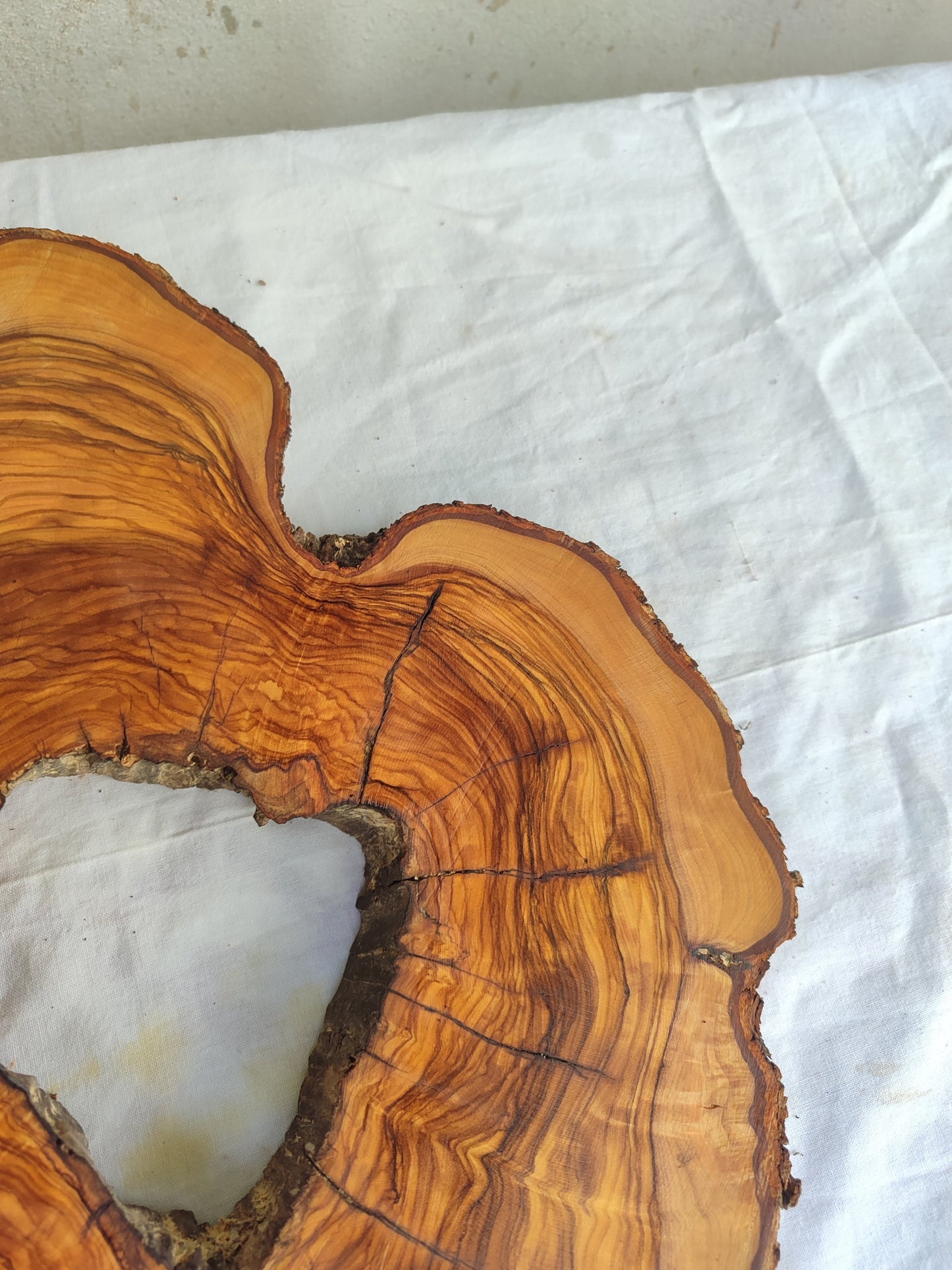 Rare Olive Wood Slab – Live Edge Unique Grain Sustainable Luxury for Epoxy Coffee Table & Guitar - Olive Generic