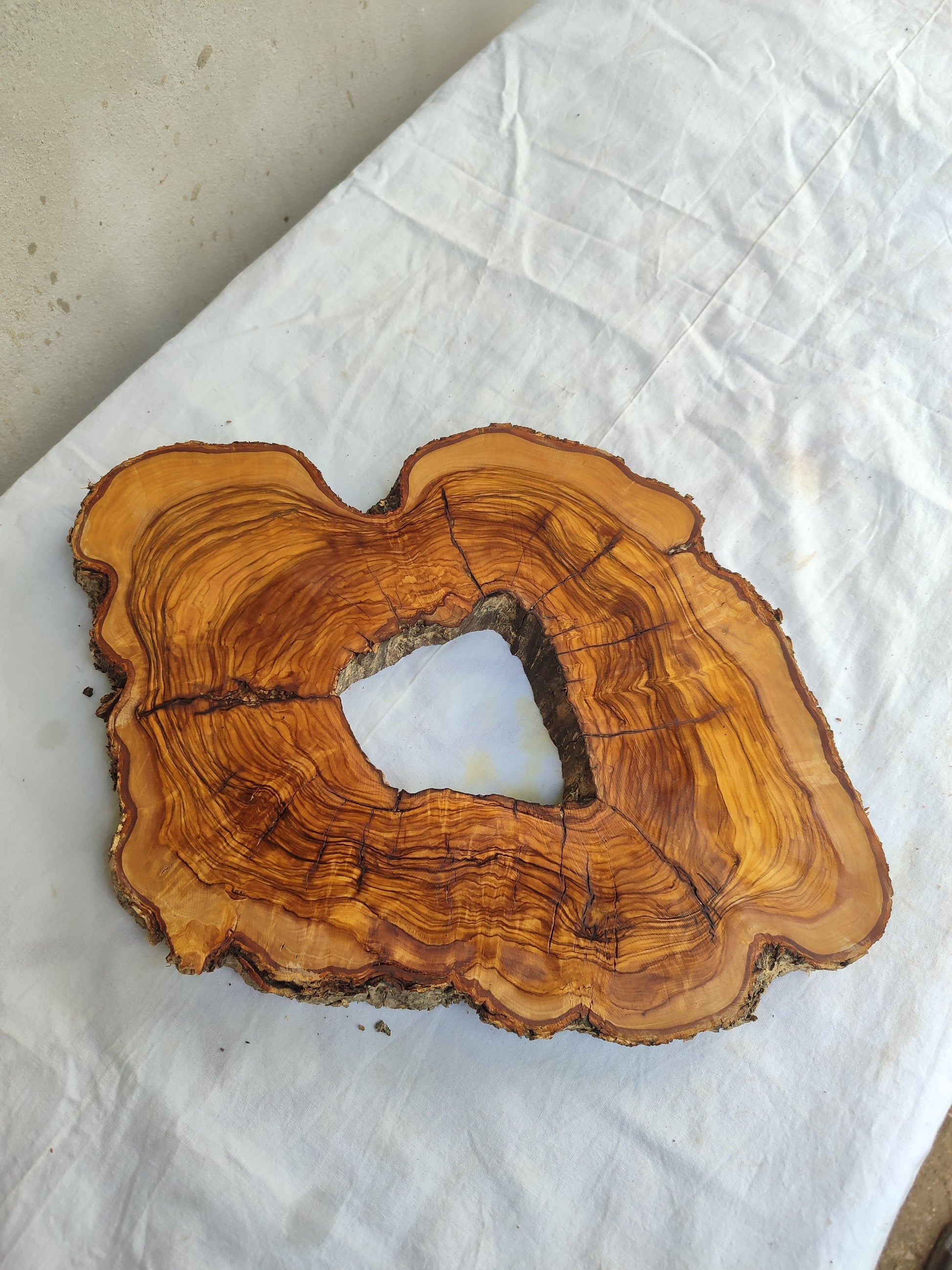 Rare Olive Wood Slab – Live Edge Unique Grain Sustainable Luxury for Epoxy Coffee Table & Guitar - Olive Generic