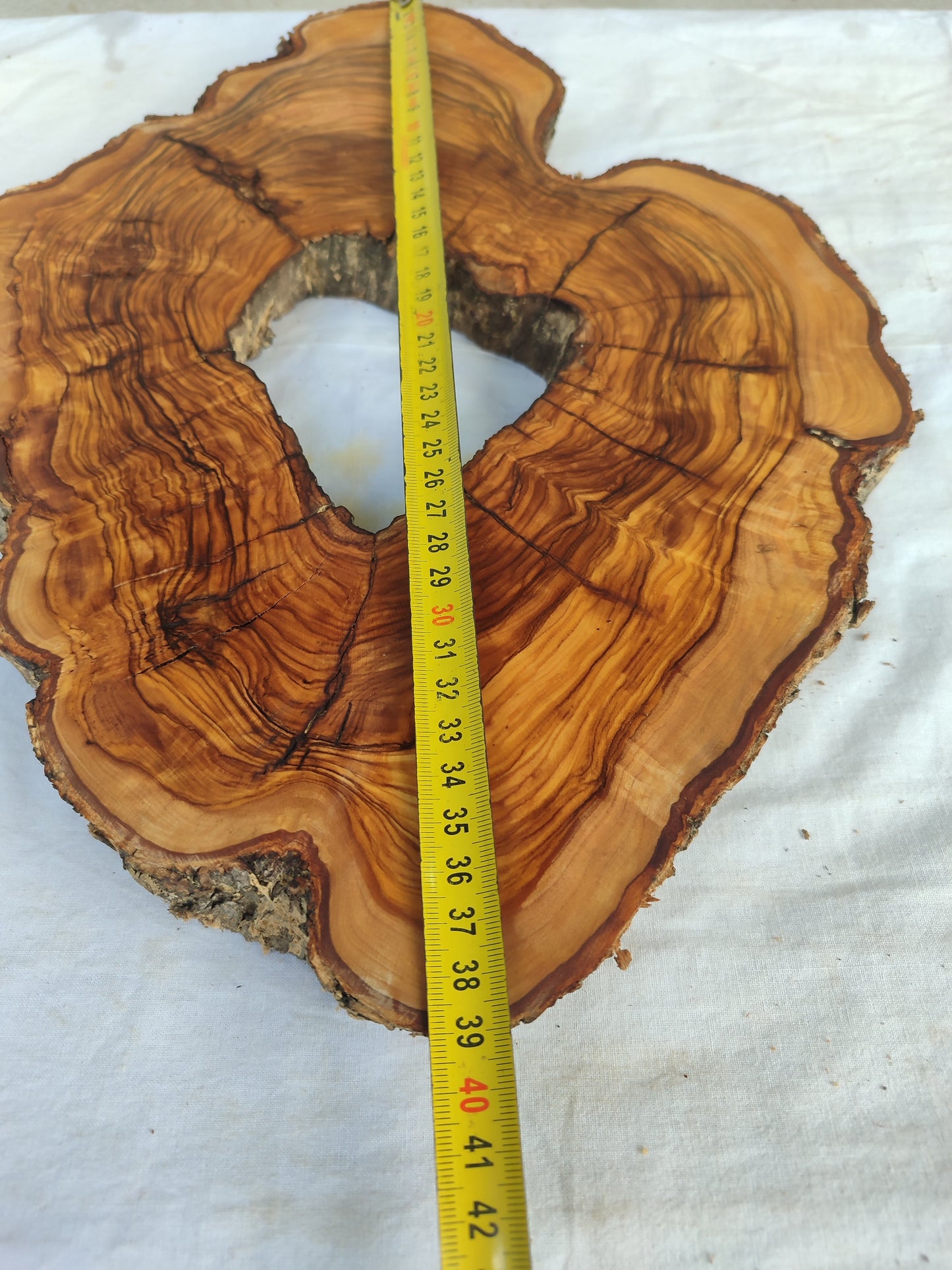 Rare Olive Wood Slab – Live Edge Unique Grain Sustainable Luxury for Epoxy Coffee Table & Guitar - Olive Generic