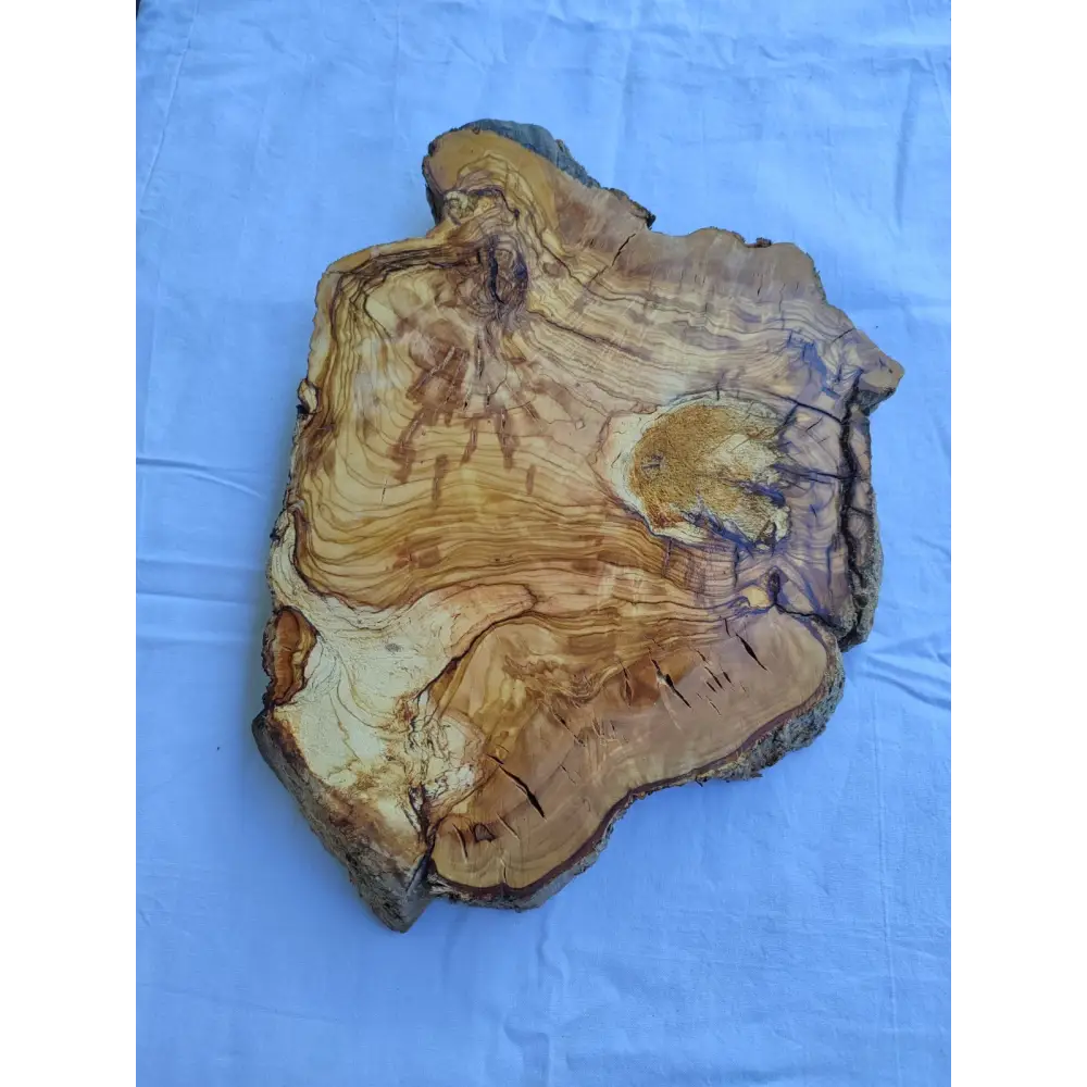 Small Olive Wood Slab 200+ Years | Live Edge Olive Wood Slice for Epoxy.