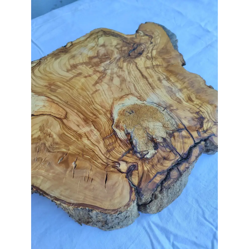 Small Olive Wood Slab 200+ Years | Live Edge Olive Wood Slice for Epoxy.