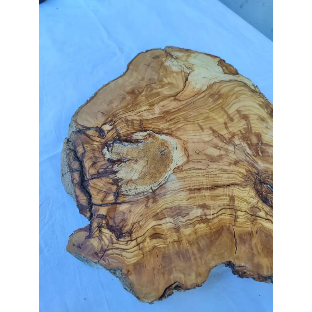 Small Olive Wood Slab 200+ Years | Live Edge Olive Wood Slice for Epoxy.