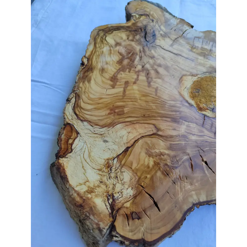 Small Olive Wood Slab 200+ Years | Live Edge Olive Wood Slice for Epoxy.